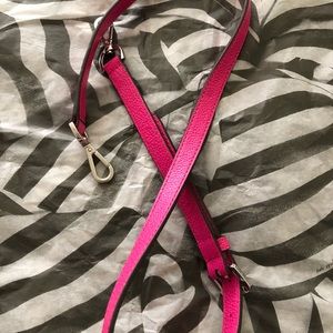 Michael Kors Handbag Strap MK Hot Pink Leather